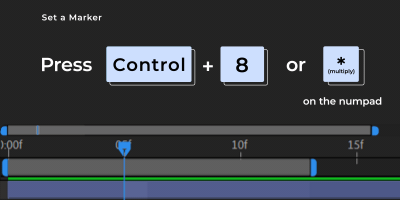 after effects marker hotkey