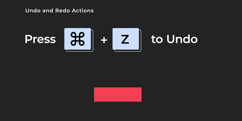 how to undo and redo in after effects